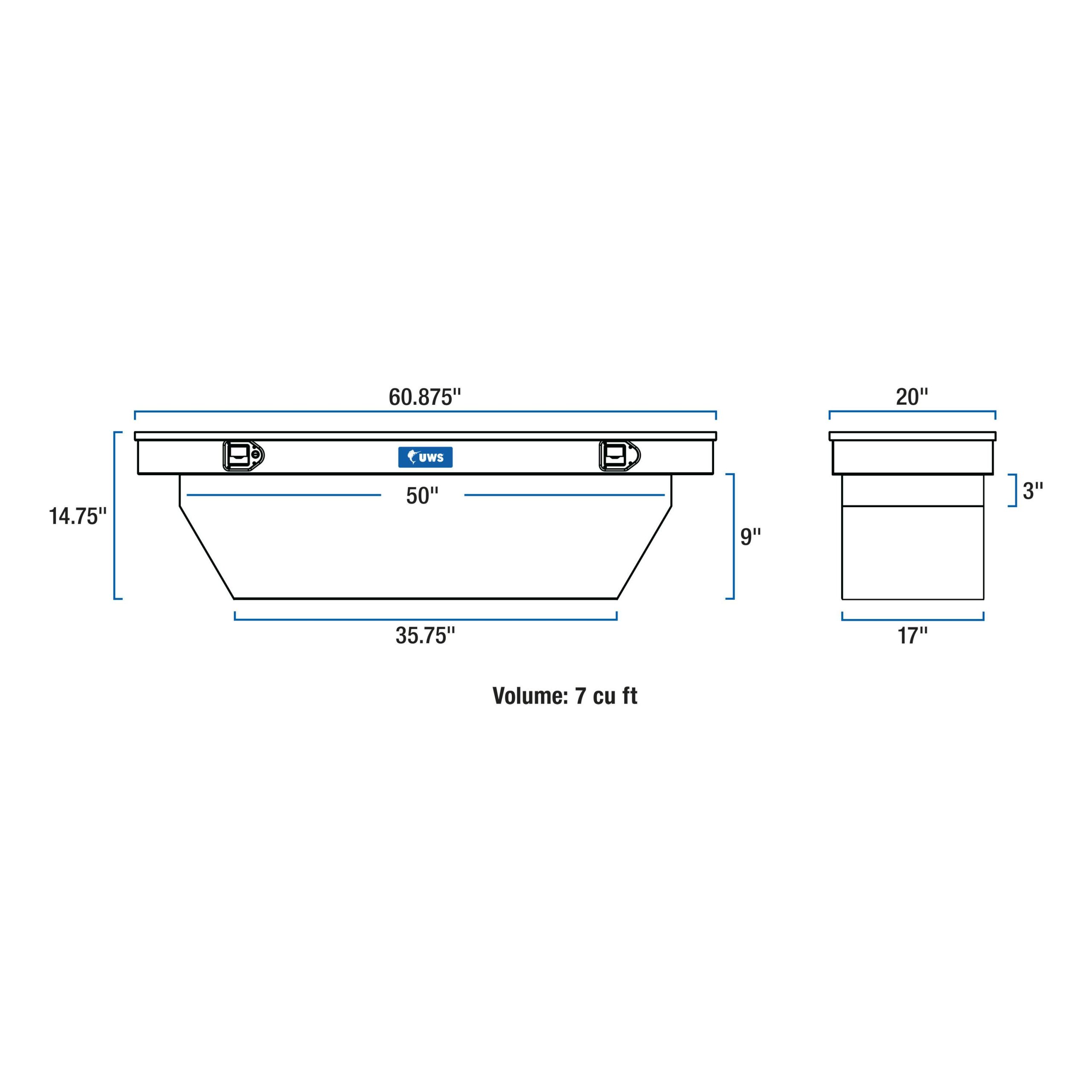 UWS EC10171 Chevrolet; Ford; GMC; Jeep... Truck Tool Box - Image 2