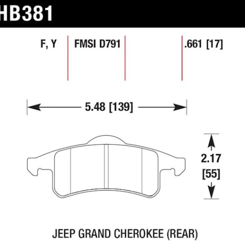 Hawk Performance HB381Y.661 Disc Brake Pad