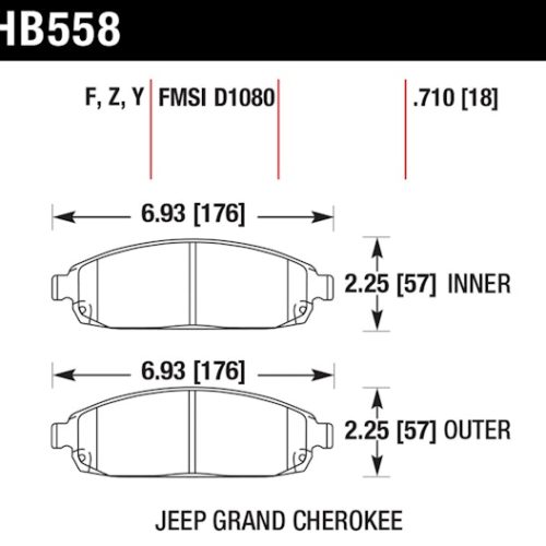 Hawk Performance HB558Y.710 Disc Brake Pad