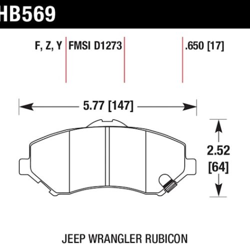 Hawk Performance HB569B.650 Disc Brake Pad
