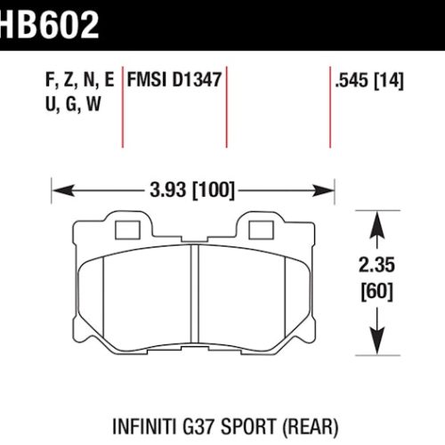 Hawk Performance HB602F.545 Disc Brake Pad