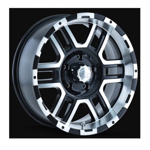 Ion Wheels 179-7885B – 179 Series – Black/Machined Wheel 17″ X 8″ – 5″ X 5.5″ Bolt Pattern, Back Spacing 5″
