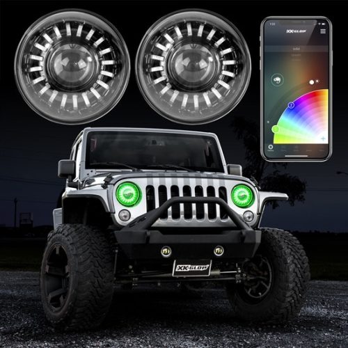 7″ LED HEADLIGHT KIT FOR JEEP | XKCHROME SMARTPHONE APP