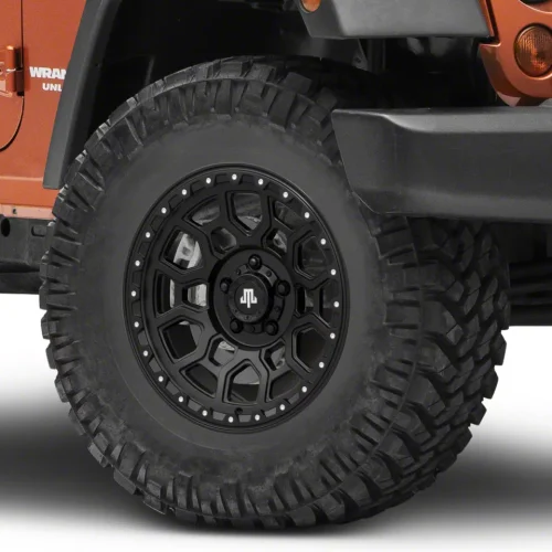 Mammoth Hunter Satin Black Wheel; 17×9; -6mm Offset (07-18 Jeep Wrangler JK)