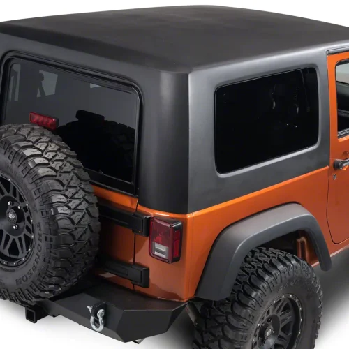 One-Piece Hard Top; Black (07-18 Jeep Wrangler JK 2-Door)